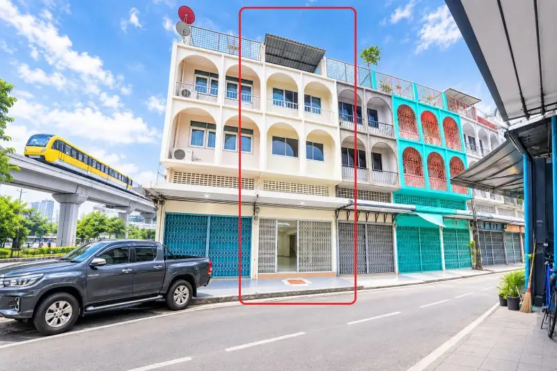 260927tawpnms ให้เช่า โรงแรม รพ.เวชธานี โรงแรม ให้เช่าอาคารพาณิชย์ 4 ชั้น ลาดพร้าว103-113 18ตร.ว. 280ตร.ม. 3-4นอน 3น้ำ MRTบางกะปิ 598 ม.